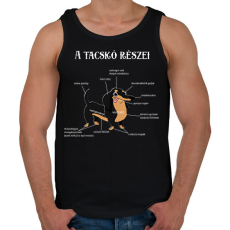 PRINTFASHION A tacskó részei - Férfi atléta - Fekete