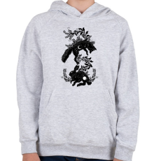 PRINTFASHION a természet körforgása - Gyerek kapucnis pulóver - Sport szürke