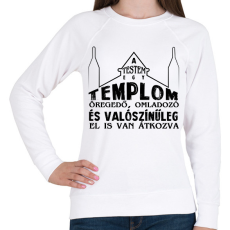 PRINTFASHION A testem egy templom - Női pulóver - Fehér