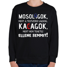 PRINTFASHION A testvéred vagyok :) - fehér - Gyerek pulóver - Fekete gyerek pulóver, kardigán