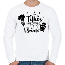 PRINTFASHION A titkos hozzávaló a szeretet - Férfi pulóver - Fehér férfi pulóver, kardigán
