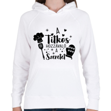 PRINTFASHION A titkos hozzávaló a szeretet - Női kapucnis pulóver - Fehér