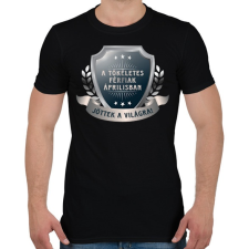 PRINTFASHION A tökéletes férfiak április - Férfi póló - Fekete férfi póló