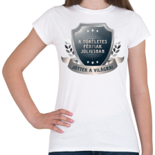 PRINTFASHION A tökéletes férfiak július - Női póló - Fehér női póló