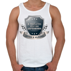 PRINTFASHION A tökéletes férfiak szeptember - Férfi atléta - Fehér