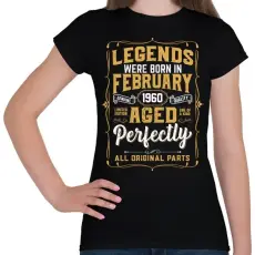 PRINTFASHION A tökéletes legendák februárban születtek - Női póló - Fekete