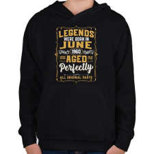 PRINTFASHION A tökéletes legendák júniusban születtek - Gyerek kapucnis pulóver - Fekete gyerek pulóver, kardigán