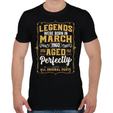 PRINTFASHION A tökéletes legendák márciusban születtek - Férfi póló - Fekete férfi póló