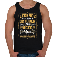 PRINTFASHION A tökéletes legendák októberben születtek - Férfi atléta - Fekete atléta, trikó