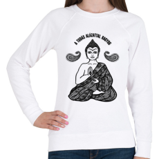 PRINTFASHION A tudás alázatosan ragyog - Női pulóver - Fehér