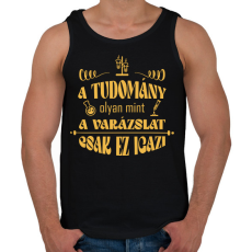 PRINTFASHION A tudomány olyan mint a varázslat - Férfi atléta - Fekete