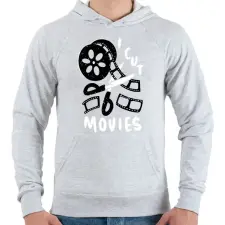 PRINTFASHION A vágó  - Férfi kapucnis pulóver - Sport szürke férfi pulóver, kardigán