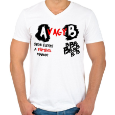 PRINTFASHION A vagy B Feleség - Férfi V-nyakú póló - Fehér férfi póló