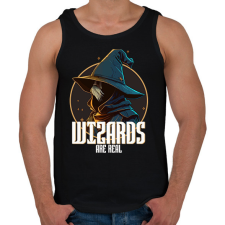 PRINTFASHION A varázslók léteznek - Férfi atléta - Fekete atléta, trikó