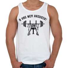 PRINTFASHION A vas nem hazudik - Férfi atléta - Fehér