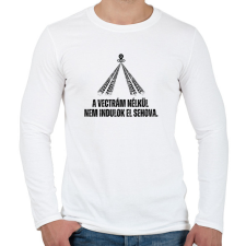 PRINTFASHION A Vectrám nélkül nem indulok el sehova - Férfi hosszú ujjú póló - Fehér férfi póló