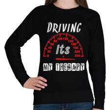 PRINTFASHION A vezetés nekem a terápia - Női pulóver - Fekete női pulóver, kardigán