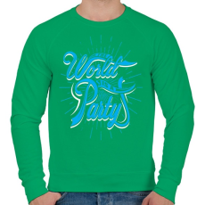 PRINTFASHION A világ egy parti - Férfi pulóver - Zöld