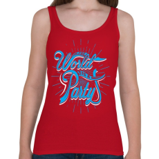 PRINTFASHION A világ egy parti - Női atléta - Cseresznyepiros