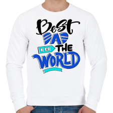 PRINTFASHION A világ legjobb apukája - Férfi pulóver - Fehér férfi pulóver, kardigán