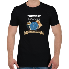 PRINTFASHION A Világ Legjobb Kalandmestere (kék) - Férfi póló - Fekete férfi póló