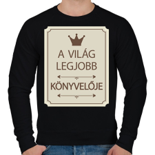 PRINTFASHION A világ legjobb könyvelője - Koronával - Férfi pulóver - Fekete férfi pulóver, kardigán