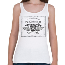 PRINTFASHION A világ legjobb motorosa - Névvel - Női atléta - Fehér női trikó