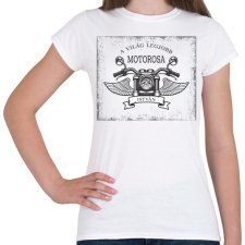 PRINTFASHION A világ legjobb motorosa - Névvel - Női póló - Fehér női póló