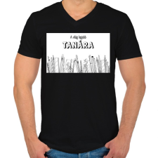 PRINTFASHION A világ legjobb tanára - Ceruzákkal - Férfi V-nyakú póló - Fekete férfi póló