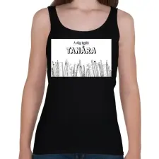 PRINTFASHION A világ legjobb tanára - Ceruzákkal - Női atléta - Fekete női trikó