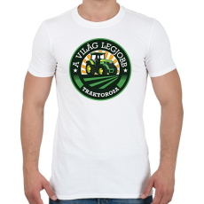 PRINTFASHION A világ legjobb traktorosa - Zöld - Férfi póló - Fehér