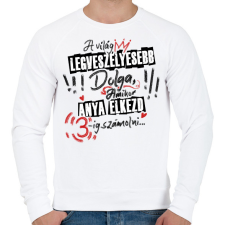 PRINTFASHION A világ legveszélyesebb dolga - Férfi pulóver - Fehér férfi pulóver, kardigán