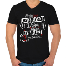 PRINTFASHION A világ legveszélyesebb dolga... - Férfi V-nyakú póló - Fekete