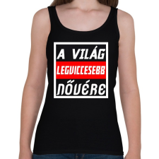 PRINTFASHION A világ legviccesebb nővére - Női atléta - Fekete női trikó