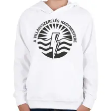 PRINTFASHION A villanyszerelés nagymestere - Gyerek kapucnis pulóver - Fehér gyerek pulóver, kardigán