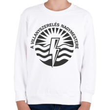 PRINTFASHION A villanyszerelés nagymestere - Gyerek pulóver - Fehér gyerek pulóver, kardigán