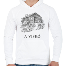 PRINTFASHION A viskó - Férfi kapucnis pulóver - Fehér férfi pulóver, kardigán