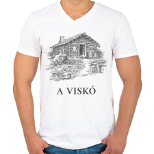 PRINTFASHION A viskó - Férfi V-nyakú póló - Fehér férfi póló
