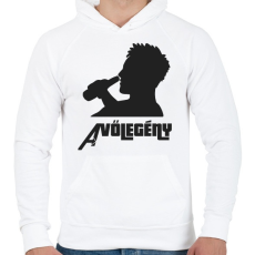 PRINTFASHION A VŐLEGÉNY - Férfi kapucnis pulóver - Fehér