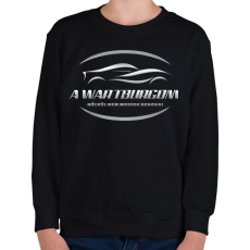 PRINTFASHION A wartburgom nélkül - Gyerek pulóver - Fekete