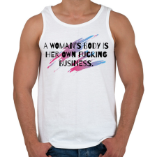 PRINTFASHION A woman's body - Férfi atléta - Fehér atléta, trikó
