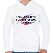 PRINTFASHION A woman's body - Férfi kapucnis pulóver - Fehér női pulóver, kardigán