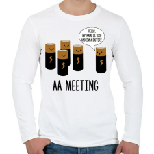 PRINTFASHION AA meeting - Férfi hosszú ujjú póló - Fehér férfi póló