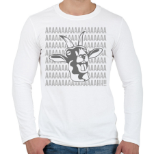PRINTFASHION Aaaah! - Kecske - Férfi hosszú ujjú póló - Fehér férfi póló