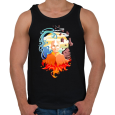 PRINTFASHION Aang legendája - Férfi atléta - Fekete