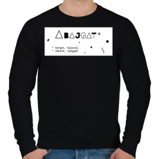 PRINTFASHION Abajgat - Férfi pulóver - Fekete