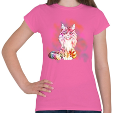PRINTFASHION abstract cat - Női póló - Rózsaszín női póló