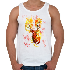 PRINTFASHION ABSTRACT DEER - Férfi atléta - Fehér