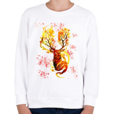 PRINTFASHION ABSTRACT DEER - Gyerek pulóver - Fehér gyerek póló