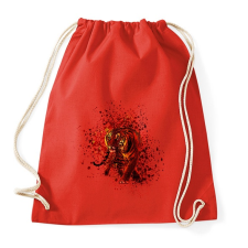 PRINTFASHION absztakt tigris portré - Sportzsák, Tornazsák - Piros tornazsák